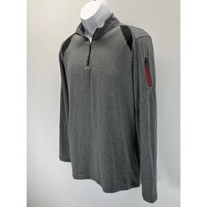 RBX Shirt Mens M Gray Xtrain Performance 1/4 Zip Pullover Polyester Blend